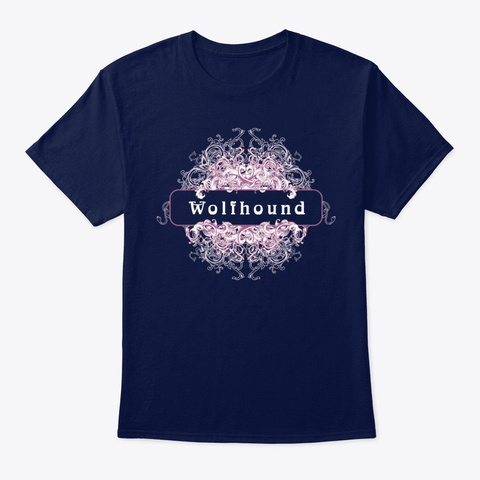 Wolfhound  Vintage Design Navy T-Shirt Front
