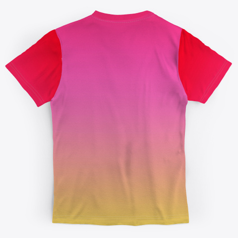 Pink Red Yellow Color Gradient Standard T-Shirt Back