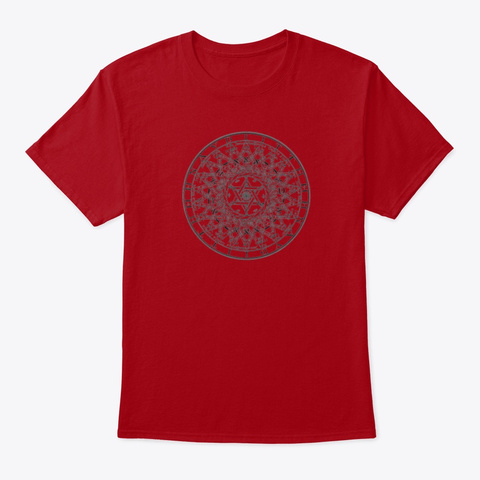 Geometry Deep Red T-Shirt Front
