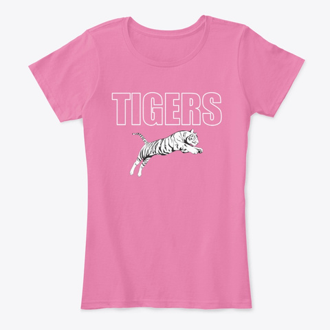 Tigers   Breast Cancer Awareness True Pink T-Shirt Front