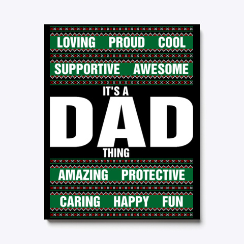 Its A Dad Thing Canvas Black Kaos Front
