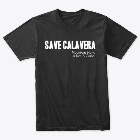 Save Mountain Biking In Calavera Vintage Black Camiseta Front