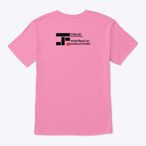 Tetrad Art Logo   Bright Colors Pink T-Shirt Back