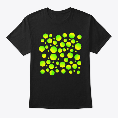Bubbles Green Black T-Shirt Front