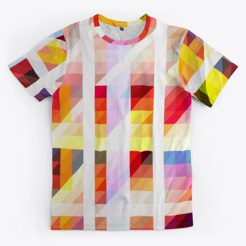 Abstract Colorful Pixel Stripes Standard T-Shirt Front
