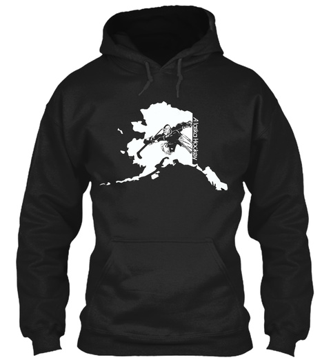 Alaska Hockey Black T-Shirt Front
