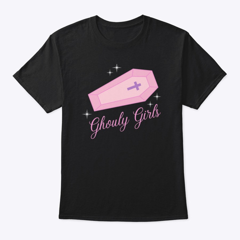 Ghouly Girls Black T-Shirt Front