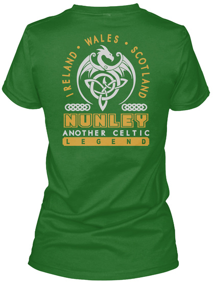 Nunley Another Celtic Thing Shirts Irish Green T-Shirt Back