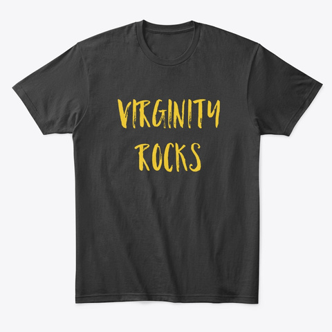 Cool Virginity Rocks Yellow Text