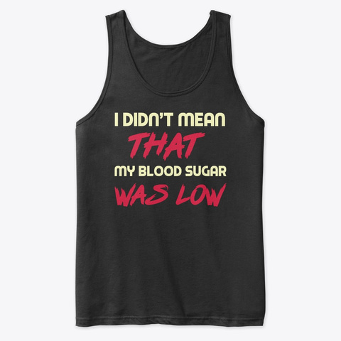 Funny T1 D Diabetes Men Women Gift Black T-Shirt Front