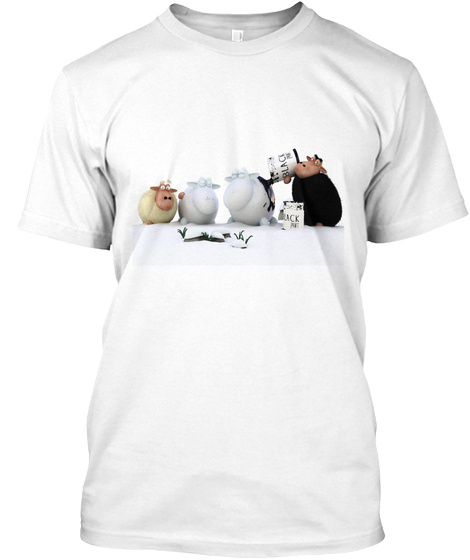  4 Sheep White T-Shirt Front