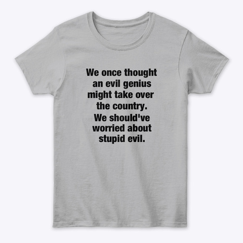 Stupid Evil T Shirt Sport Grey T-Shirt Front