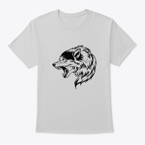 Wolf Design Light Steel T-Shirt Front