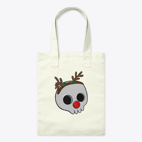 Rodney The Red Nosed Skull Natural T-Shirt Front