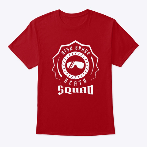 Disk Brake Death Squad (Bright) Deep Red T-Shirt Front