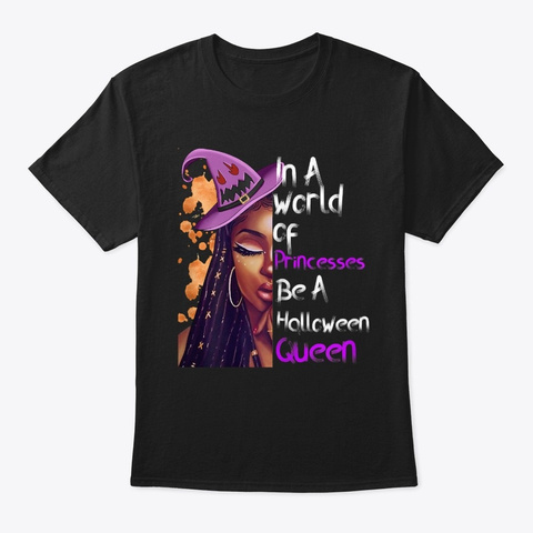 Halloween Queen Outfit Costume Spooky Black T-Shirt Front