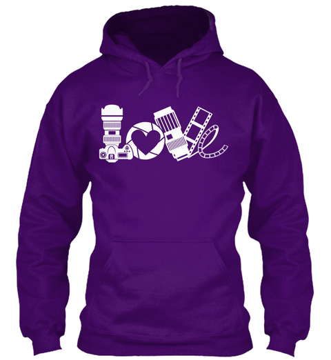 Photography Love Hoodie Limited Edition Purple T-Shirt Front