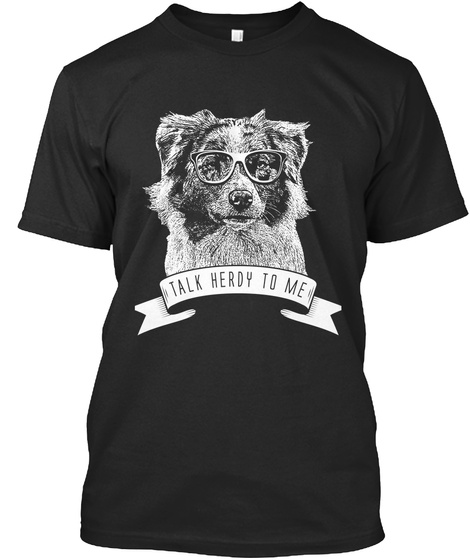 Talk Herdy To Me  Black T-Shirt Front