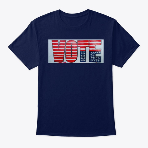 Grind Art Vote Navy T-Shirt Front