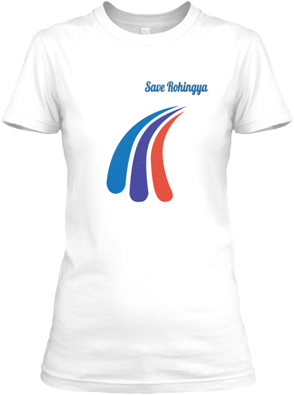 Save Rohingya White T-Shirt Front