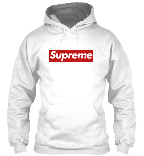 Supreme White Sweatshirt Front