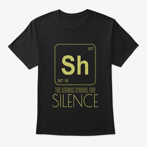 Atomic Symbols Design Chemistry Major Gi Black T-Shirt Front