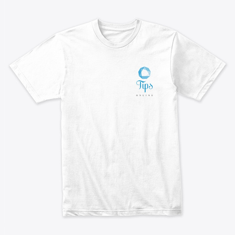 Tips Online Tee's White T-Shirt Front