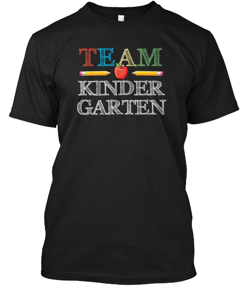 Team Kinder Garten Black T-Shirt Front