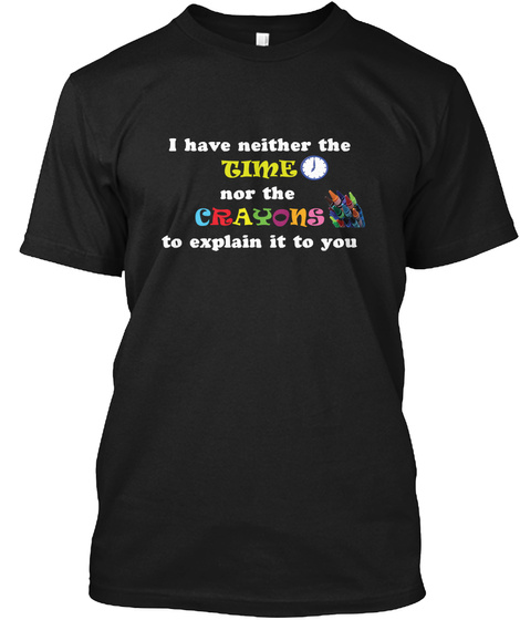 Crayons Cv Black T-Shirt Front