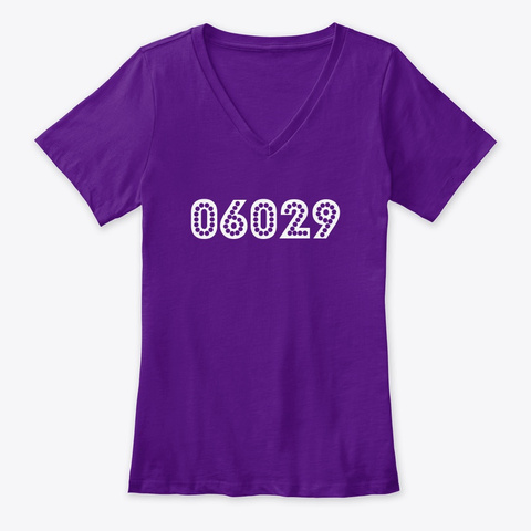 Women's Premium "06029" V Neck Team Purple  T-Shirt Front