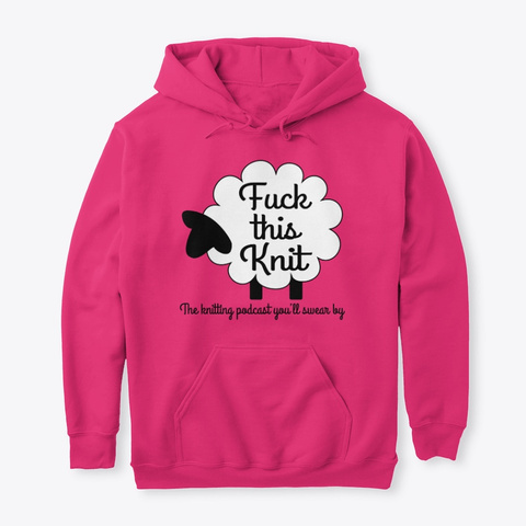Fuck This Knit Logo Hoodie Heliconia T-Shirt Front