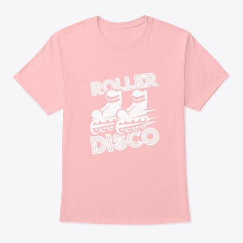 80s Roller Disco Pale Pink T-Shirt Front