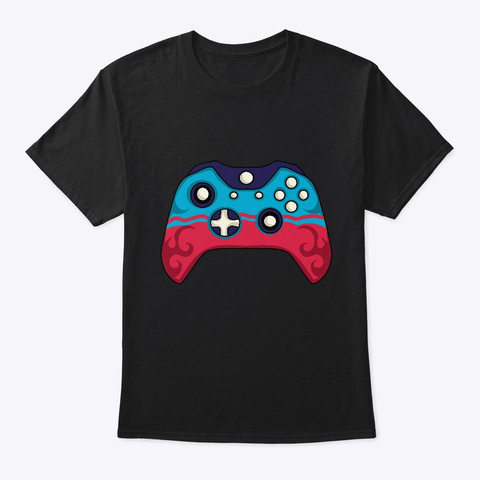 Video Game Controller Clayink Custom Art Black T-Shirt Front