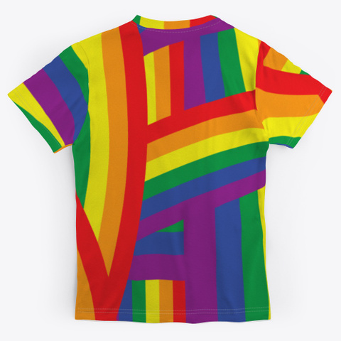 Rainbow Flag Lgbtq Gay Lesbian Pride Standard T-Shirt Back
