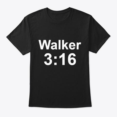 Brandon Walker 3:16 Black T-Shirt Front