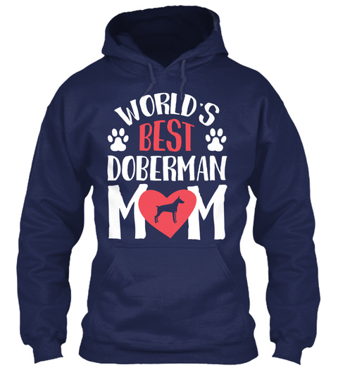 World's Best Doberman Mom Navy T-Shirt Front