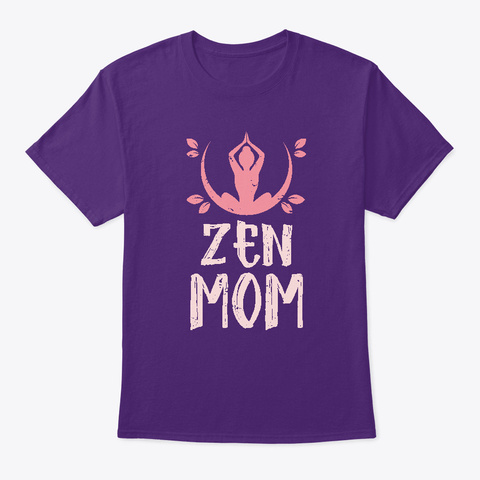 Zen Mom Yoga Lover Purple T-Shirt Front