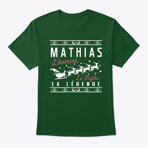 Christmas Gift Mathias La Légende Deep Forest T-Shirt Front