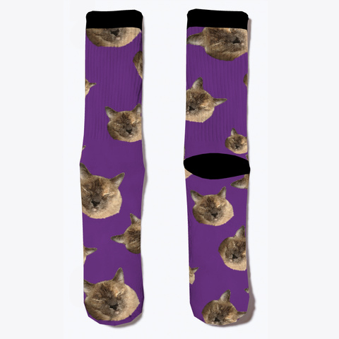 Cat Socks   Zen Gatsby Purple T-Shirt Front