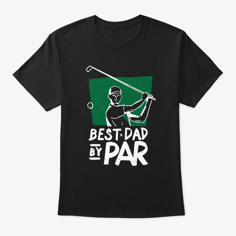 Best Dad Golf Player Father Gift Black Camiseta Front