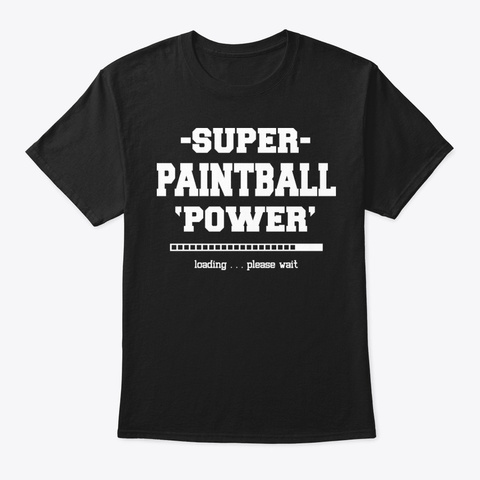 Super Paintball Power Shirt Black T-Shirt Front