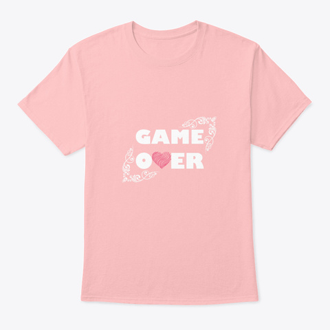 Marriage Game Over   Womens Rolled Slee Pale Pink T-Shirt Front