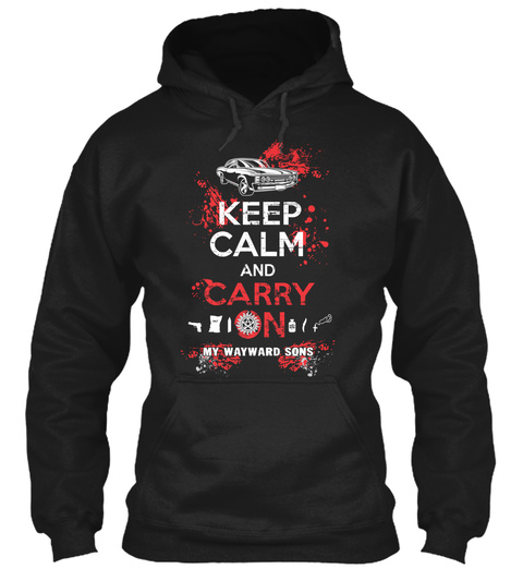 Keep Calm And Carry On My Wayword Sons  Black T-Shirt Front