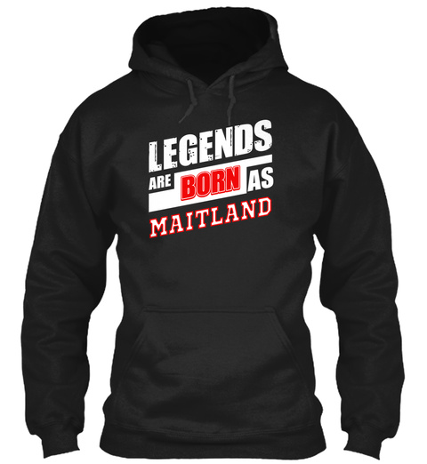 Maitland Family Name Shirt Black Camiseta Front