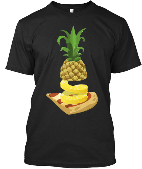 Pineapple Black T-Shirt Front