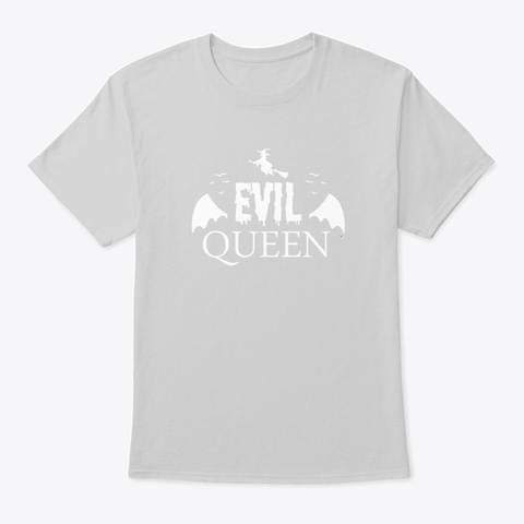 Creepy Halloween Queen Light Steel T-Shirt Front