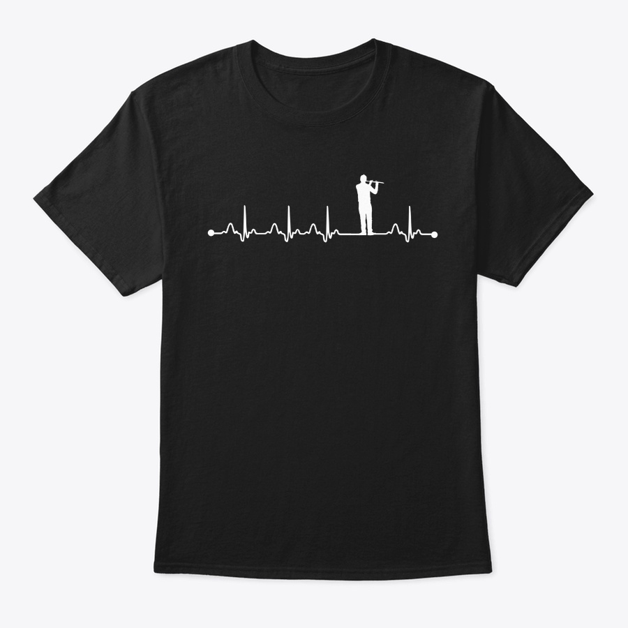 Heartbeat EKG Piccolo Player Orchestra Unisex Tshirt