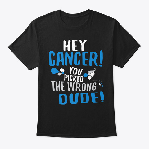 Fight Cancer Awareness Brain Cancer Wron Black T-Shirt Front