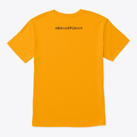 Berlin Functional Programming Group Gold T-Shirt Back