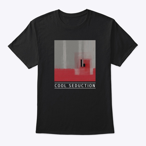 Cool Seduction Abstract Design Black T-Shirt Front